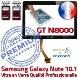 Noire Galaxy en Verre Adhésif N Ecran Vitre 10.1 NOTE GT-N8000 Qualité Prémonté Tactile GT Assemblée LCD Samsung N8000 Supérieure PREMIUM