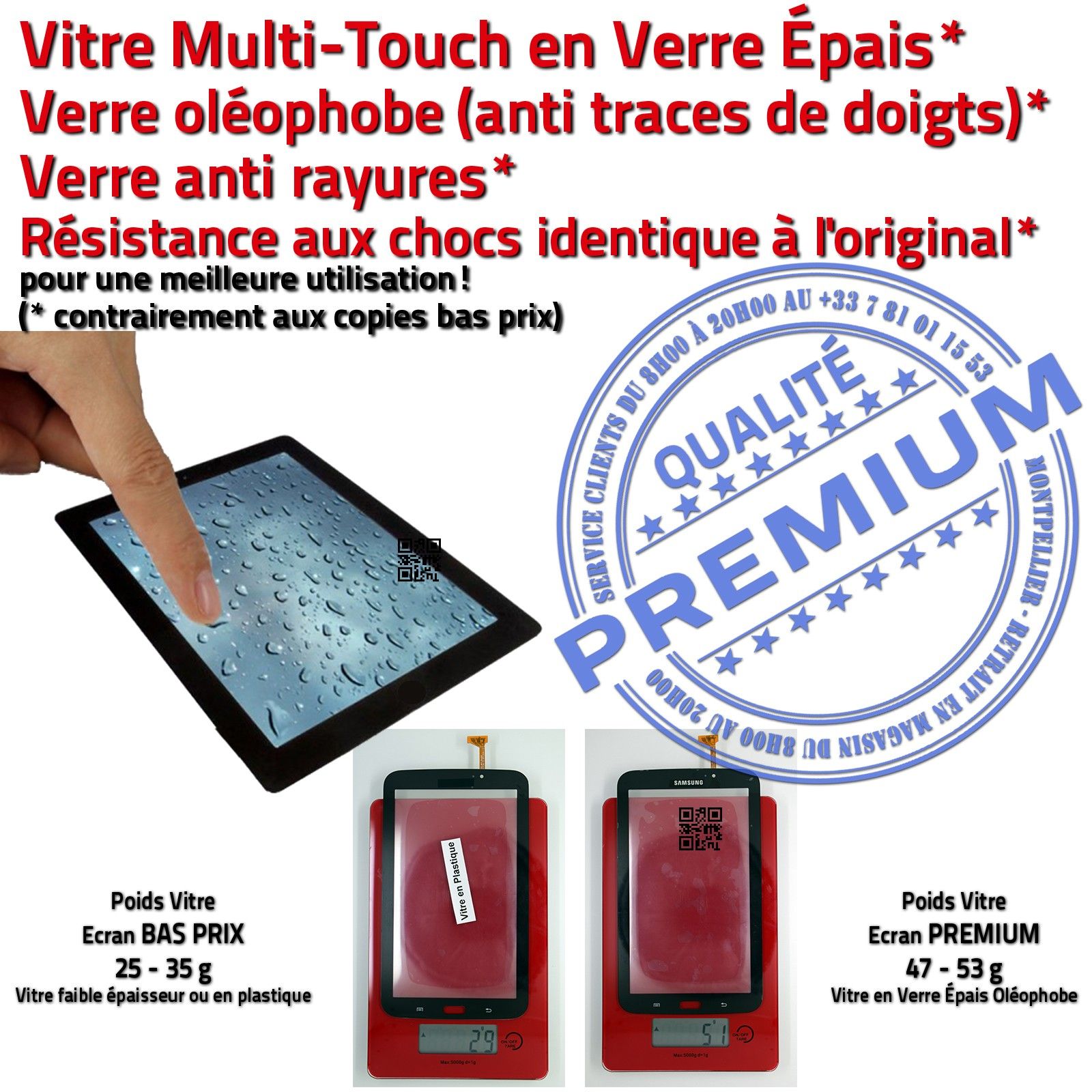 Changer Vitre Tactile Noire Verre Assemblée Démontage Installation Changement Écran Complet Noir Installer Adhésif Prémonté Precollé Réparation Remplacement TAB3 2100 SM-T2100 Samsung Qualité PREMIUM Protection Film Tablette TAB 3 Galaxy T2100 SM-2100