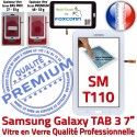SM-T110 LITE Tab3 Blanc Ecran LCD Assemblée Adhésif Supérieure TAB3 SM Qualité Blanche Galaxy T110 Vitre en Samsung Tactile Prémonté PREMIUM Verre