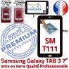 SM-T111 LITE Tab3 Noir TAB3 PREMIUM Samsung Adhésif Ecran Noire Tactile Prémonté T111 Supérieure Assemblée Verre SM Qualité en Galaxy Vitre LCD