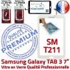 Samsung Galaxy TAB 3 SM-T211 B Ecran Vitre Supérieure Assemblée TAB3 7 SM Tactile T211 Prémonté Verre Qualité en LCD PREMIUM Adhésif Blanche
