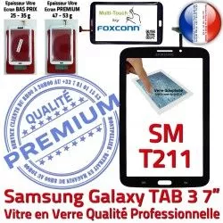 LCD Supérieure Tactile Ecran Prémonté PREMIUM Qualité Adhésif Galaxy SM-T211 TAB3 Vitre Tab3 Verre Noire N 7 Assemblée Samsung en