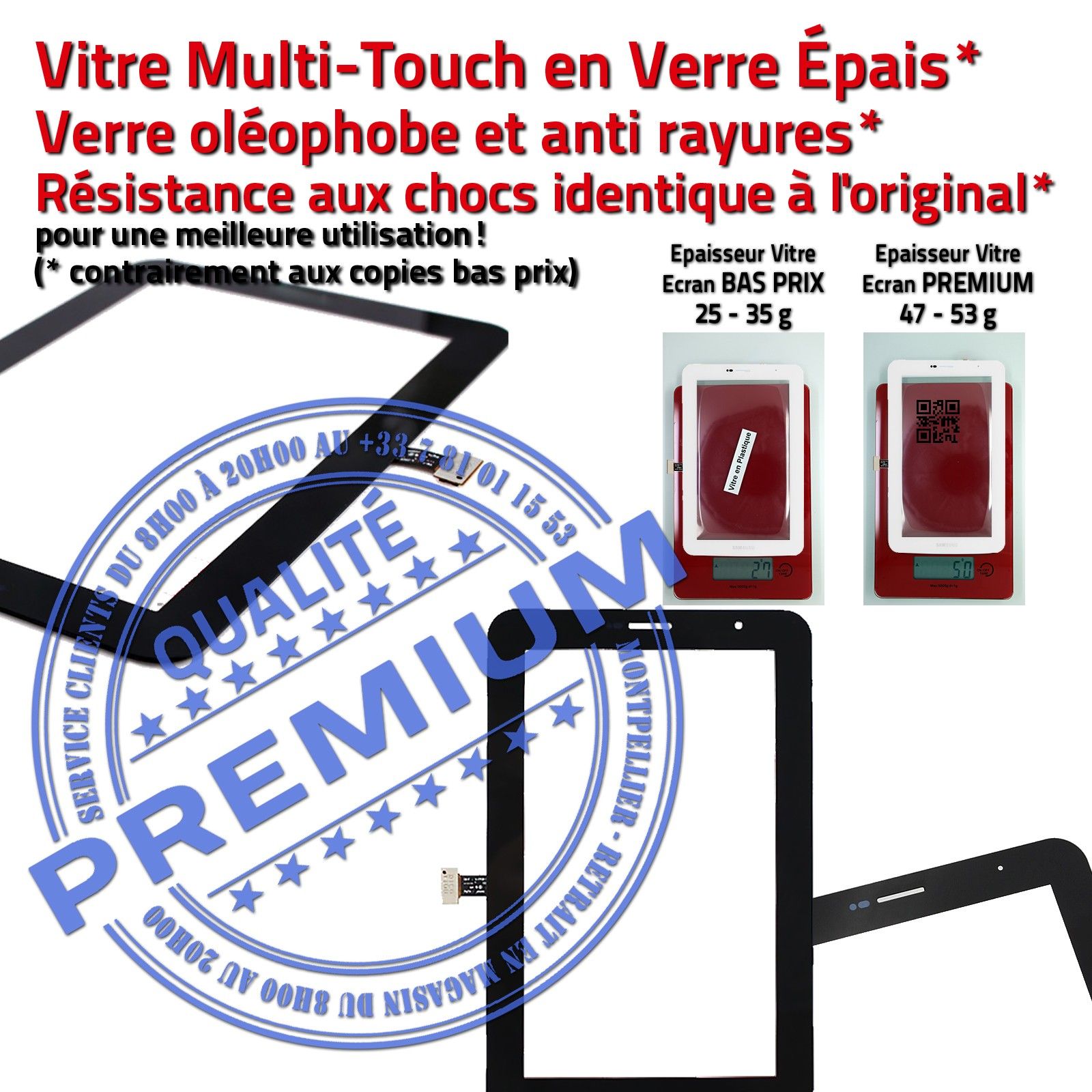 Tablette TAB 2 Galaxy P3100 GT-3100 Changement Écran Complet Noir Installer Changer Vitre Tactile Noire Verre Assemblée Qualité PREMIUM Protection Film PACK Adhésif Prémonté Precollé Réparation Remplacement GT-P3100 Samsung TAB2 3100 Démontage Installatio