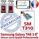 Samsung Galaxy SM-T310 TAB3 B Blanche 8 à Tactile pouces Vitre Assemblée Ecran Supérieure Qualité Prémonté en PREMIUM Coller Verre