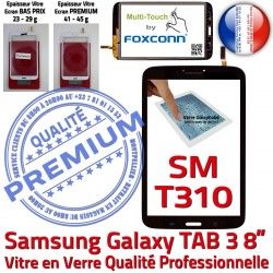 Assemblée N SM Galaxy T310 SM-T310 Tactile Verre TAB3 TAB Samsung Ecran Noire à en pouces PREMIUM Coller Prémonté 3 8 Vitre Supérieure Qualité