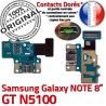 GT-N5100 Micro USB NOTE Charge Samsung Doré OFFICIELLE Qualité Chargeur Connecteur GT Nappe de Galaxy MicroUSB ORIGINAL N5100 Réparation Contact