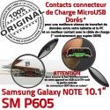 SM-P605 Micro USB NOTE Charge Doré OFFICIELLE P605 SM Galaxy Pen Réparation ORIGINAL de Chargeur MicroUSB Contact Nappe Samsung Connecteur Qualité