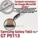 Samsung Galaxy TAB 2 GT-P5113 Ch MicroUSB Charge de ORIGINAL Nappe Contacts Qualité TAB2 Chargeur Dorés Réparation Connecteur OFFICIELLE