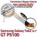 GT-P5100 Micro USB TAB2 Charge GT MicroUSB de Samsung 2 Qualité ORIGINAL Dorés Réparation OFFICIELLE Connecteur Contacts Galaxy Nappe P5100 TAB Chargeur