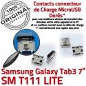 Samsung Galaxy Tab3 SM-T111 USB Pins SLOT Dock TAB3 charge Dorés de Chargeur souder Prise Fiche ORIGINAL Qualité à Connector MicroUSB