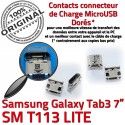 Samsung Galaxy Tab 3 T113 USB souder Pins Chargeur Prise Dock à Connector charge ORIGINAL Micro 7 inch TAB SM de Dorés Connecteur