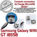 Samsung Galaxy Win GT-i8558 USB Dock Chargeur souder à Connector Pins Prise Fiche Qualité ORIGINAL de Dorés MicroUSB charge SLOT
