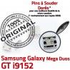 Samsung Galaxy GT-i9152 USB de Duos ORIGINAL MicroUSB charge à souder Qualité Prise Mega Chargeur Fiche Connector Pins Dock Dorés