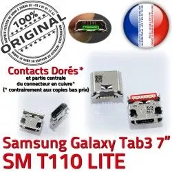 Chargeur Dock de USB Tab Connector TAB 7 Samsung souder Galaxy Pins Prise à Micro charge ORIGINAL SM T110 3 Connecteur Dorés inch