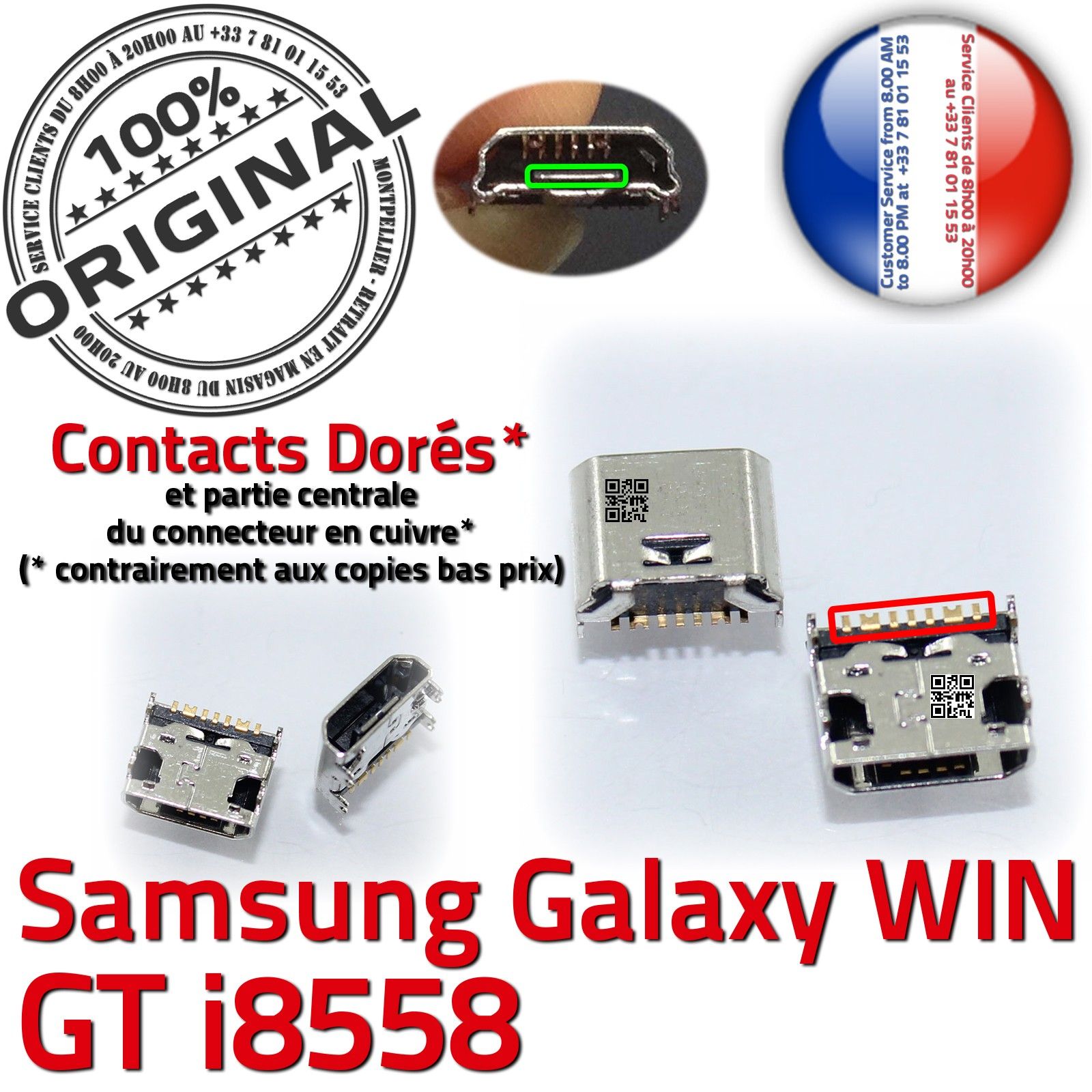 Samsung Galaxy Win GT-i8558 Prise de charge MicroUSB Qualité