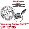 Samsung Galaxy Tab 3 T2105 USB Chargeur souder ORIGINAL Connecteur à Connector Micro SM 7 Dock charge inch de Dorés Pins TAB Prise