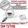 Samsung Galaxy Tab3 SM-T2105 USB Dorés à TAB3 Dock Prise charge SLOT Pins MicroUSB ORIGINAL de Chargeur Connector Fiche souder Qualité