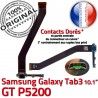 GT-P5200 Micro USB TAB3 Charge P5200 Qualité GT Contacts Nappe MicroUSB 3 ORIGINAL Connecteur TAB Samsung de Chargeur Dorés OFFICIELLE Galaxy Réparation