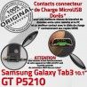 Samsung Galaxy GT-P5210 TAB3 Ch Réparation P5210 Connecteur ORIGINAL 3 Charge GT Dorés TAB Qualité Nappe MicroUSB Chargeur OFFICIELLE de Contacts