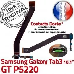 Nappe Qualité 3 TAB GT P5220 Contacts Connecteur OFFICIELLE de ORIGINAL GT-P5220 Charge MicroUSB Réparation Galaxy USB Samsung Chargeur Micro TAB3 Dorés