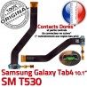 Samsung Galaxy SM-T530 TAB4 Ch de SM OFFICIELLE MicroUSB Charge Nappe Connecteur Dorés Qualité T530 Contacts Chargeur ORIGINAL Réparation 4 TAB