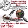 Samsung Galaxy TAB PRO SM-T520 C Connecteur OFFICIELLE ORIGINAL Charge Chargeur de Nappe Doré T520 Qualité Réparation SM MicroUSB Contacts