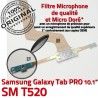 Samsung Galaxy TAB PRO SM-T520 C MicroUSB T520 Doré OFFICIELLE SM Chargeur Nappe ORIGINAL Charge Qualité Contacts de Connecteur Réparation