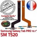 Samsung Galaxy SM-T520 TAB PRO C MicroUSB SM Charge Contact Nappe ORIGINAL OFFICIELLE Connecteur Qualité de T520 Doré Réparation Chargeur