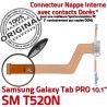 SM-T520N Micro USB TAB PRO C OFFICIELLE Doré Contact Réparation Galaxy SM de T520N Connecteur MicroUSB ORIGINAL Samsung Nappe Qualité Charge Chargeur