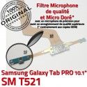 SM-T521 Micro USB TAB PRO C Samsung Galaxy Qualité Doré de Charge Chargeur Nappe T521 MicroUSB SM ORIGINAL OFFICIELLE Connecteur Réparation Contact