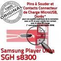 Samsung Player Ultra SGH s8300 C de Micro souder Dorés Pins Connecteur charge ORIGINAL USB Connector Dock Chargeur à Flex Prise