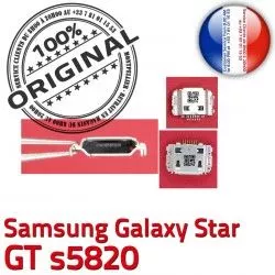 Connecteur souder à Star Galaxy ORIGINAL Samsung Flex USB GT charge de Micro Chargeur s5820 Pins Dorés Prise Dock Connector C