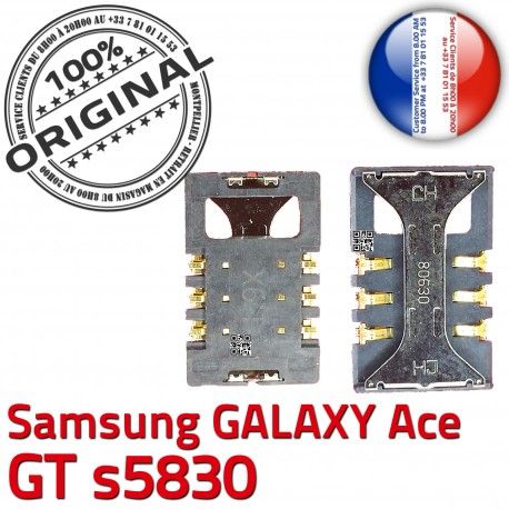 Samsung Galaxy Ace GT s5830 S Connecteur Dorés Card Carte à Connector souder Pins ORIGINAL Contacts Prise Lecteur Reader SLOT SIM