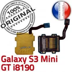 Qualité Nappe Galaxy SD GT Carte Read i8190 Contact Lecteur ORIGINAL GT-i8190 Micro-SD Connecteur Doré S3 Samsung Memoire Connector Mini