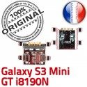 Samsung Galaxy S3 GT-i8190N Chg à charge Chargeur Dorés ORIGINAL Pins Prise Connecteur Connector souder USB Dock Flex Micro de Mini