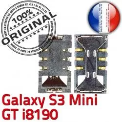 Connector Samsung souder Mini Carte Dorés Contacts Lecteur à Card Galaxy Pins SLOT S3 Connecteur Reader ORIGINAL GT-i8190 SIM