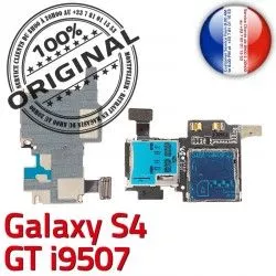 Connecteur Lecteur Galaxy i9507 Contacts GT ORIGINAL Qualité Dorés Nappe Samsung Carte S Connector Reader SIM S4 Micro-SD Memoire