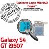 Samsung Galaxy S4 GT i9507 S Carte Lecteur SIM Nappe Connecteur Connector Micro-SD Qualité Dorés ORIGINAL Contacts Memoire Reader