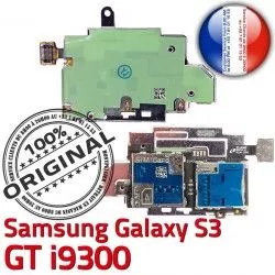 Connector GT ORIGINAL Reader Memoire Micro-SD Dorés Galaxy Connecteur S Lecteur i9300 SIM Samsung S3 Qualité Contacts Nappe Carte