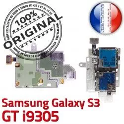 S Contacts Reader Memoire Dorés Galaxy Connecteur Connector S3 ORIGINAL Lecteur GT Qualité Carte SIM i9305 Nappe Micro-SD Samsung