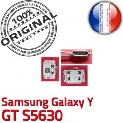 Flex Galaxy GT C Micro souder de Y Dock ORIGINAL Chargeur Connector Samsung s5630 Connecteur à Dorés Pins USB Prise charge