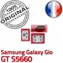 Samsung Galaxy Gio GT s5660 C USB Chargeur Connecteur Micro Dock souder de Connector Pins charge ORIGINAL Dorés Prise à Flex