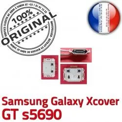 Connector de C Flex Prise Dorés à Samsung Connecteur Xcover Chargeur charge Galaxy USB ORIGINAL Dock souder Micro GT Pins s5690