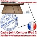 PACK iPad2 Joint N Tactile Contour KIT Réparation Cadre Chassis Bouton HOME Tablette Verre 2 Precollé PREMIUM Noire iPad Apple Vitre Adhésif