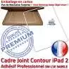 PACK iPad 2 A1395 Joint B Apple Verre Réparation Bouton PREMIUM iPad2 Tactile Precollé Blanche Adhésif Vitre Cadre Tablette Ecran HOME