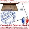 PACK iPad 3 A1416 Joint N Adhésif Tactile HOME Bouton PREMIUM Vitre iPad3 KIT Apple Tablette Precollé Cadre Verre Noire Chassis Réparation