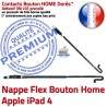 PACK A1459 Joint Nappe B Precollé Bouton iPad4 Plastique Verre Tablette HOME Apple Vitre Contour Cadre KIT Blanche Tactile Réparation Adhésif