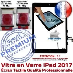 Réparation Nappe Verre 9.7 Noir Adhésif 2017 Caméra Bouton Tactile Vitre Tablette HOME Ecran Fixation inch iPad Oléophobe AIR Monté Qualité