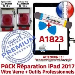 A1823 Adhésif HOME PACK Precollé KIT Vitre AIR Outils Réparation N PREMIUM Noire Bouton Qualité Verre iPad Démontage Oléophobe Tactile