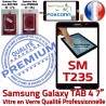 Samsung Galaxy SM-T235 NZWAXEF N Supérieure Ecran PREMIUM Tactile Adhésif Vitre Noire Verre Prémonté Qualité TAB4 LCD Assemblée